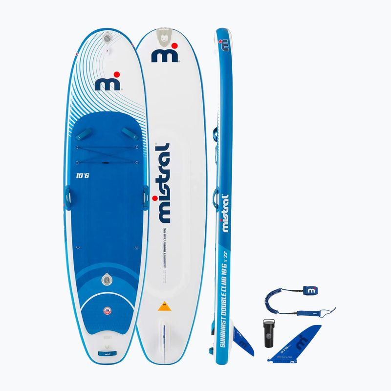 SUP Mistral Sunburst Double Club 10'6" біло-зелена дошка