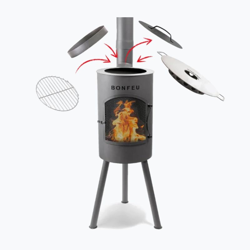  Камін садовий BonFeu BonGiano SP black 5