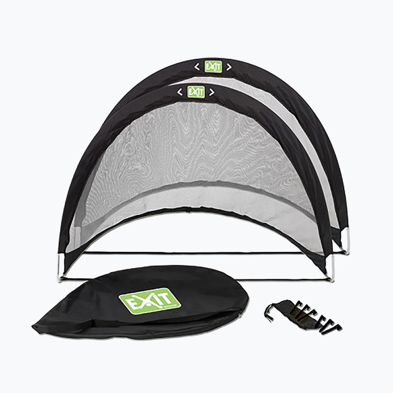 Ворота футбольні EXIT Flexx Pop-Up 2 шт. 120 x 80 cm чорні 2