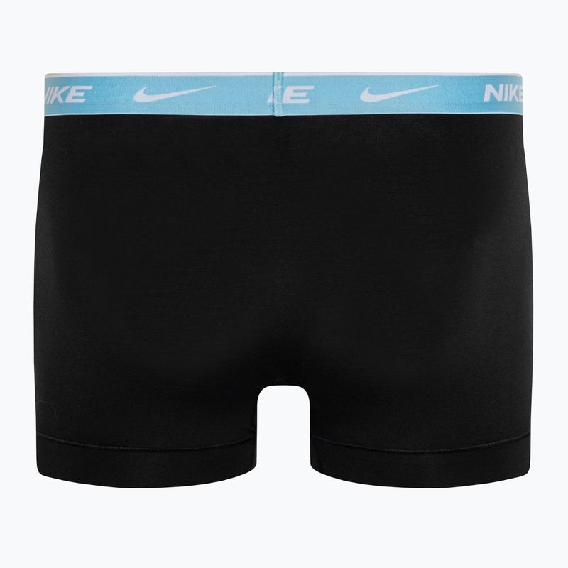 Чоловічі труси-боксери Nike Everyday Cotton Stretch Trunk 3 пари чорний/груша/акваріус/командний червоний 3