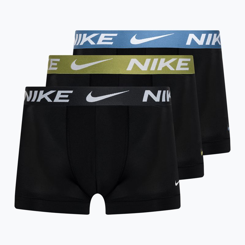 Чоловічі труси-боксери Nike Dri-Fit Essential Micro Trunk 3 пари чорний/синій/груша/антрацит