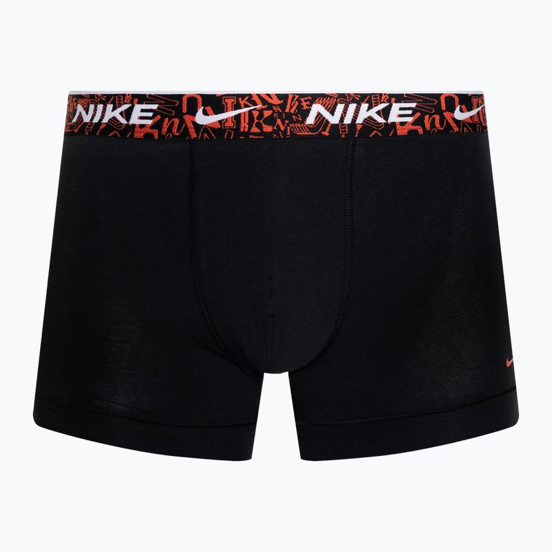 Чоловічі труси-боксери Nike Everyday Cotton Stretch Trunk 3 пари чорний/червоний/синій акваріум/зелений стадіон 2