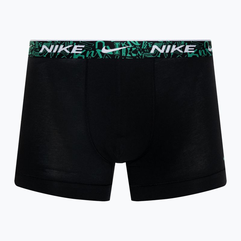 Чоловічі труси-боксери Nike Everyday Cotton Stretch Trunk 3 пари чорний/червоний/синій акваріум/зелений стадіон 3