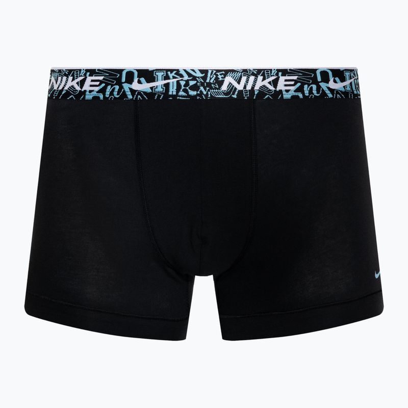 Чоловічі труси-боксери Nike Everyday Cotton Stretch Trunk 3 пари чорний/червоний/синій акваріум/зелений стадіон 4