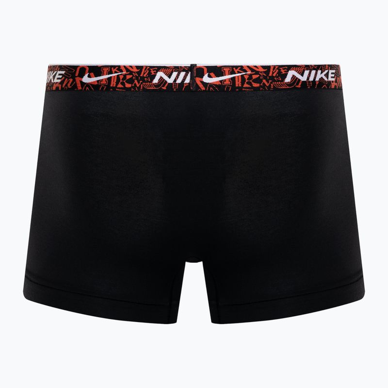 Чоловічі труси-боксери Nike Everyday Cotton Stretch Trunk 3 пари чорний/червоний/синій акваріум/зелений стадіон 5