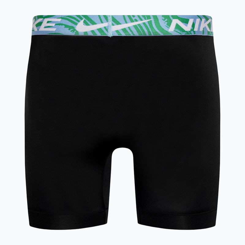 Чоловічі труси-боксери Nike Dri-Fit Essential Micro Boxer Brief 3 пари чорні / акваріум блю / лазерна фуксія / сірі 3