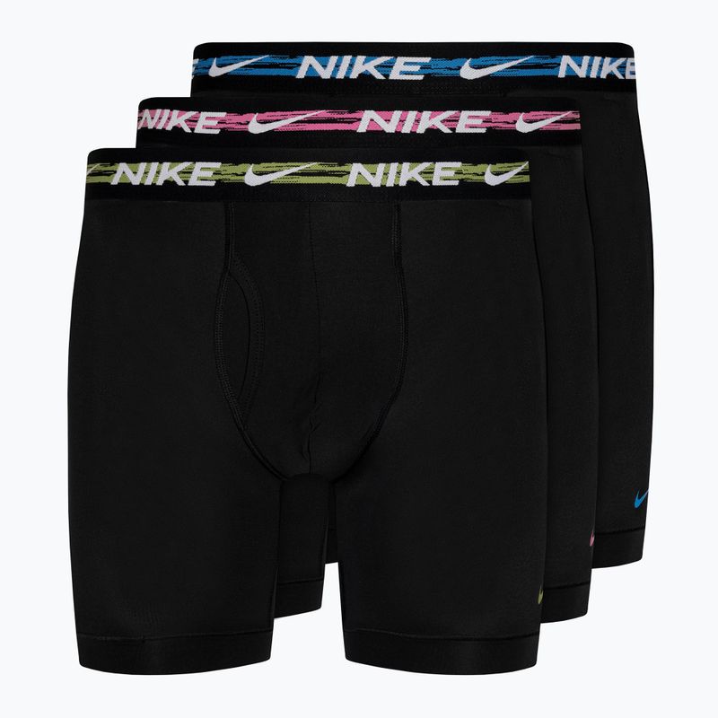 Чоловічі боксерські шорти Nike Dri-FIT Ultra-Stretch Micro Brief 3 пари лазерна фуксія/корт синій/чорний