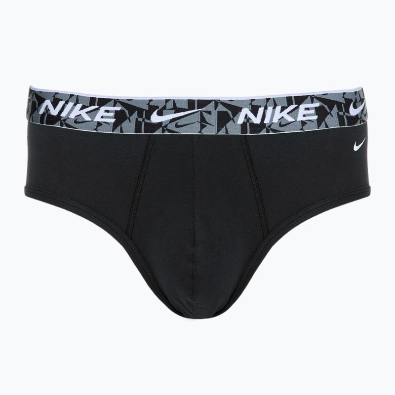 Труси чоловічі Nike Everyday Cotton Stretch Brief 3 пари black/green/black 2