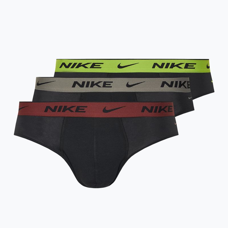 Труси чоловічі Nike Everyday Cotton Stretch Brief 3 пари cyber black/heather grey/dark pony