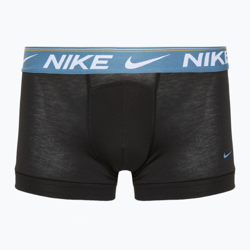 Чоловічі боксерські труси Nike Dri-FIT Ultra Comfort Trunk 3 пари чорне золото/шторм/чорний 3