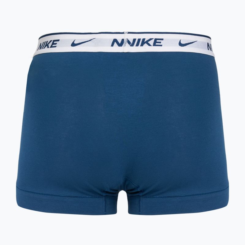 Труси чоловічі Nike Everyday Cotton Stretch Trunk 3 пари light armry blue/blue force/white waistband 3