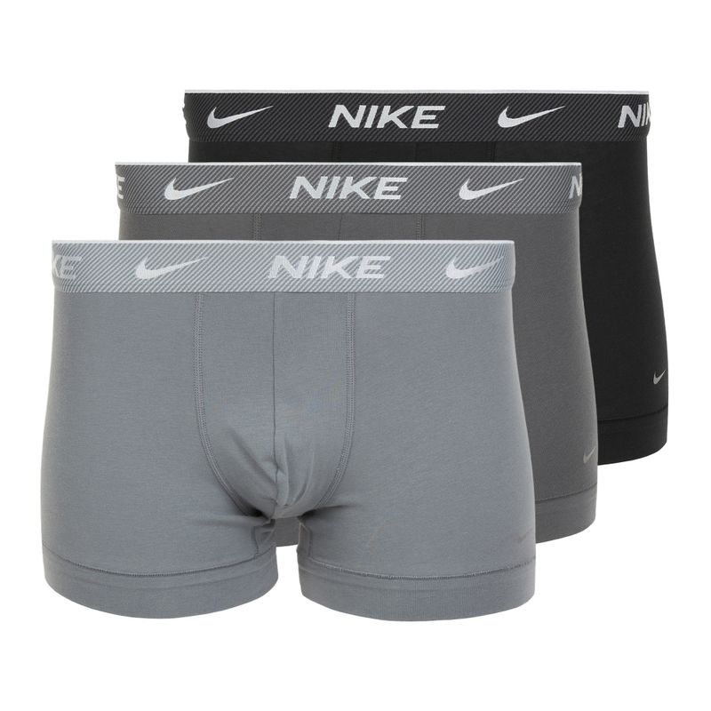 Труси чоловічі Nike Everyday Cotton Stretch Trunk 3 пари black/iron gry/cool grey high shine textured wb
