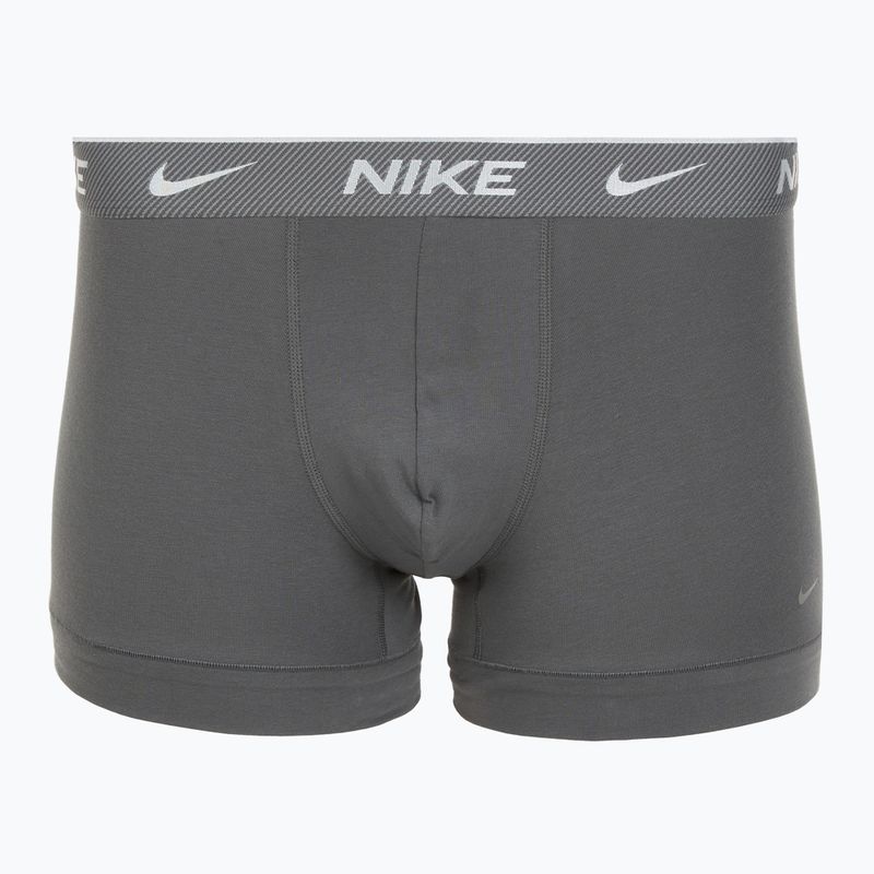Труси чоловічі Nike Everyday Cotton Stretch Trunk 3 пари black/iron gry/cool grey high shine textured wb 3