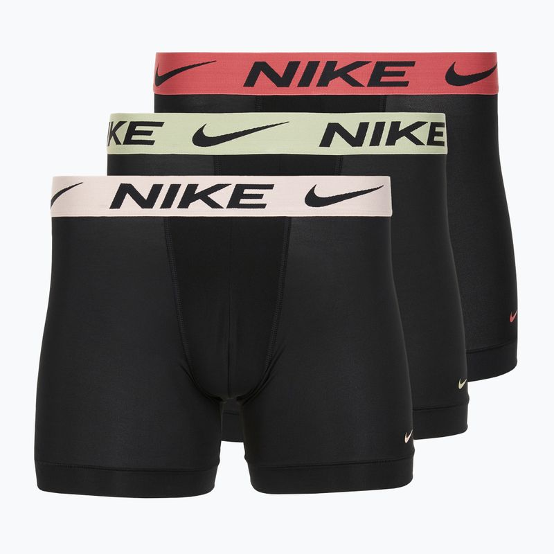 Труси чоловічі Nike Dri-Fit Essential Micro Boxer Brief 3 пари blk washed coral/olive aura/abrtract blue edge wb