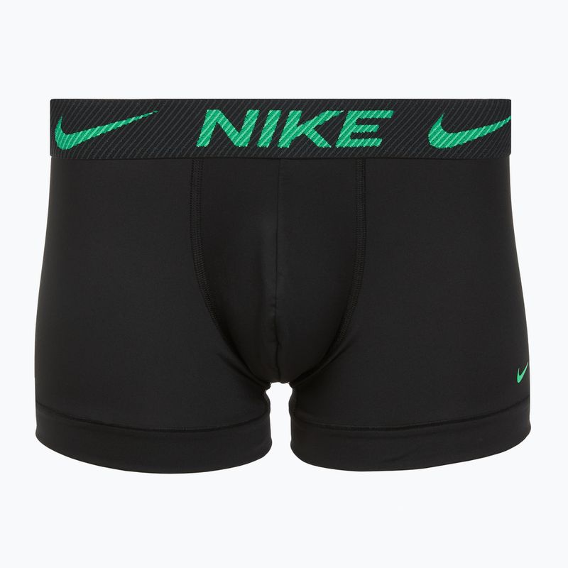 Труси чоловічі Nike Dri-Fit Essential Micro Trunk 3 пари black green shock/wild violet/black text wb 4