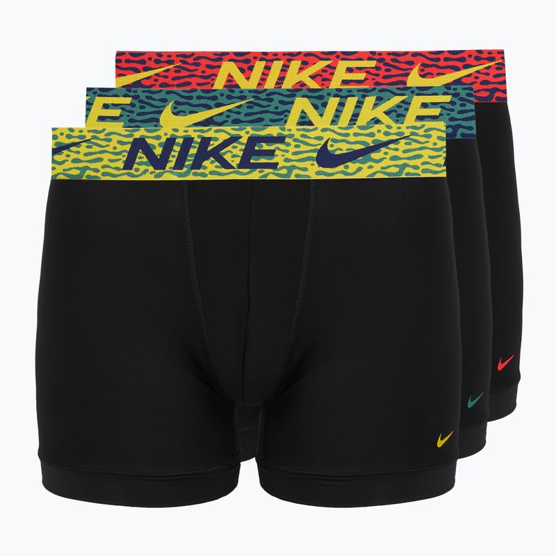 Боксерки чоловічі Nike Dri-Fit Essential Micro 3 pairs blklightcrimson/ brightcitron/evergreenaur
