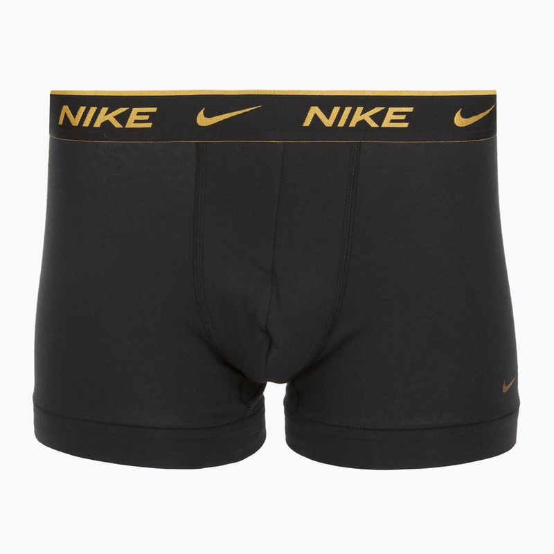 Труси чоловічі Nike Everyday Cotton Stretch Trunk 3 пари blk/university red/wheat gold/black high shine wb 4