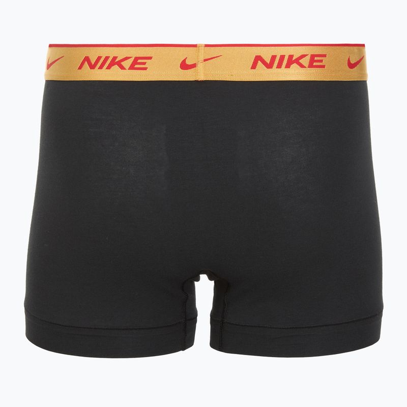 Труси чоловічі Nike Everyday Cotton Stretch Trunk 3 пари blk/university red/wheat gold/black high shine wb 5