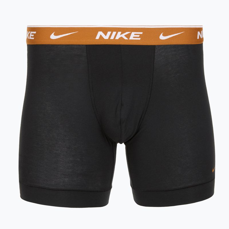 Труси чоловічі Nike Everyday Cotton Stretch 3 пари black light crimsn/desrt ochre/black waistband 2