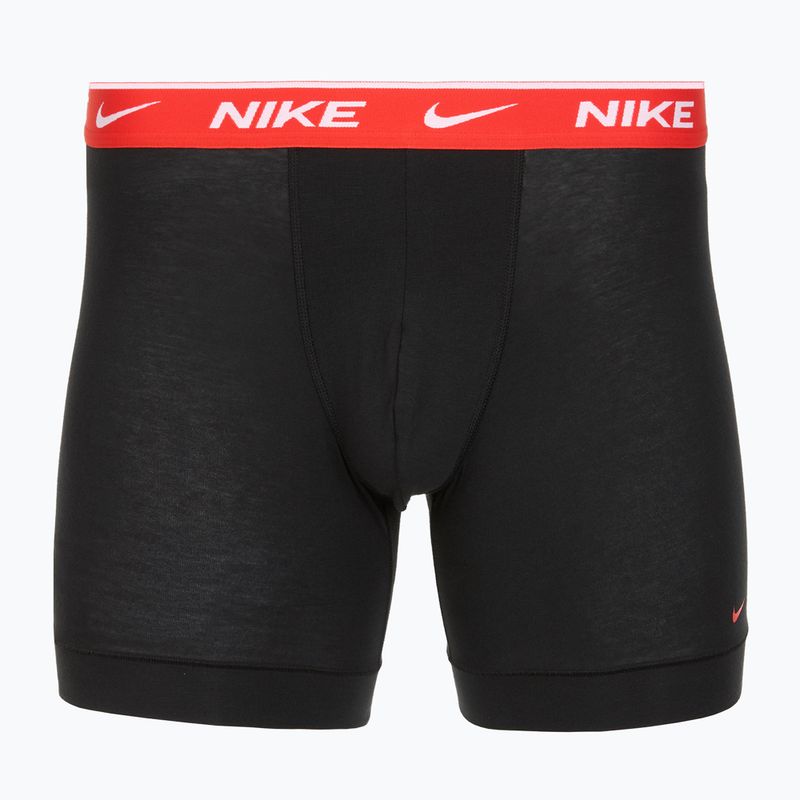 Труси чоловічі Nike Everyday Cotton Stretch 3 пари black light crimsn/desrt ochre/black waistband 3