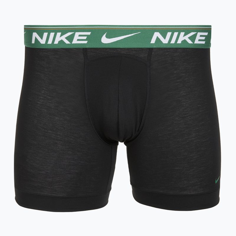 Труси чоловічі Nike Dri-FIT Ultra Comfort 3 пари black evrgreen aura/deep night/black waistband 2