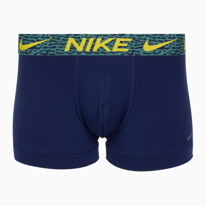 Труси чоловічі Nike Dri-Fit Essential Micro Trunk 3 пари blu void/lgh crim/brht citron/evergrn aura/abst wb 2