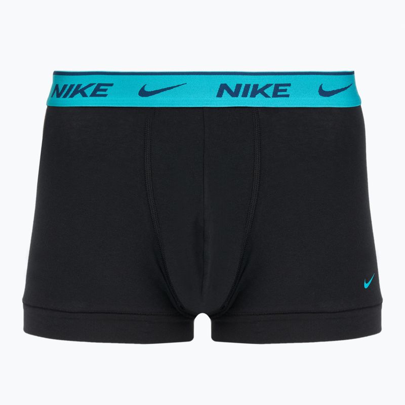 Труси чоловічі Nike Everyday Cotton Stretch Trunk 3 пари black light amry blue/dusty cactus/black waistband 4