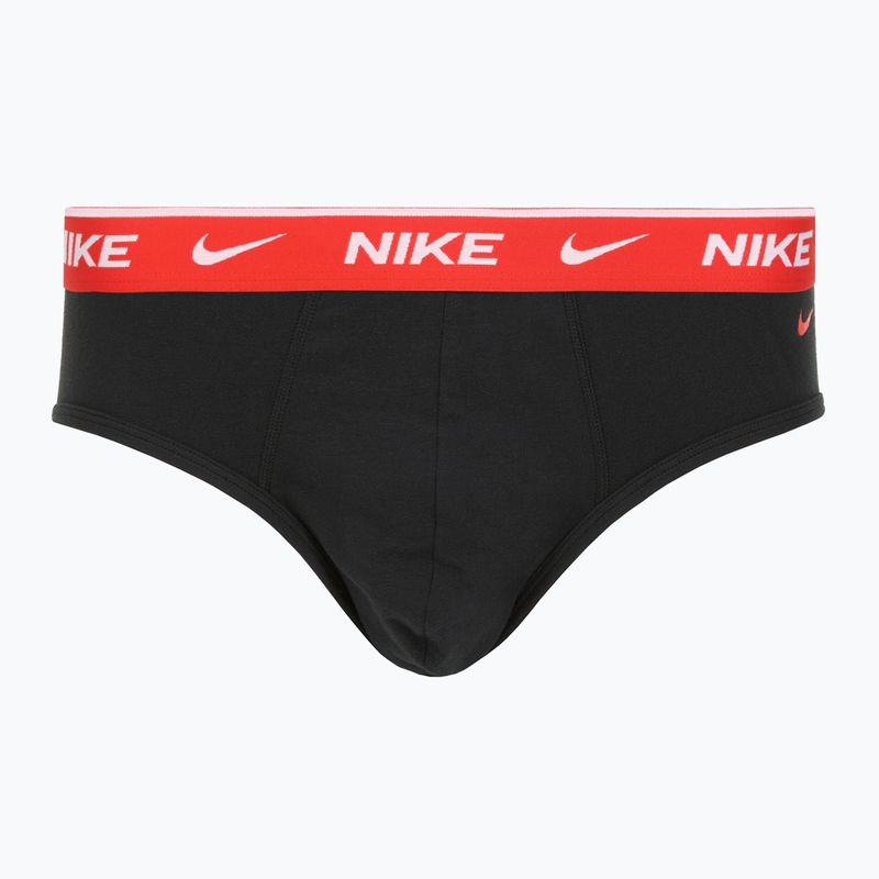 Труси чоловічі Nike Everyday Cotton Stretch Brief 3 пари black light crimson/desert ochre/black wb 2