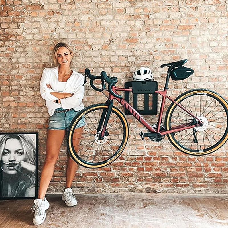 Вішак велосипедний настінний STASDOCK Bike Hanger happy black 5