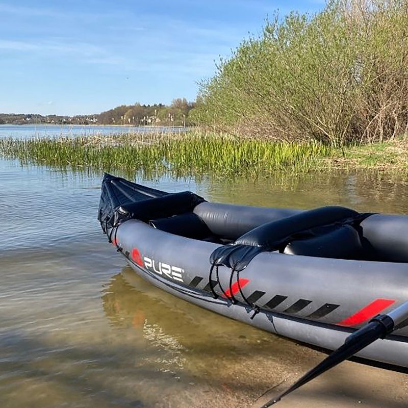 Байдарка надувна 2-місна Pure4Fun XPRO Kayak сіра P4F150040 3