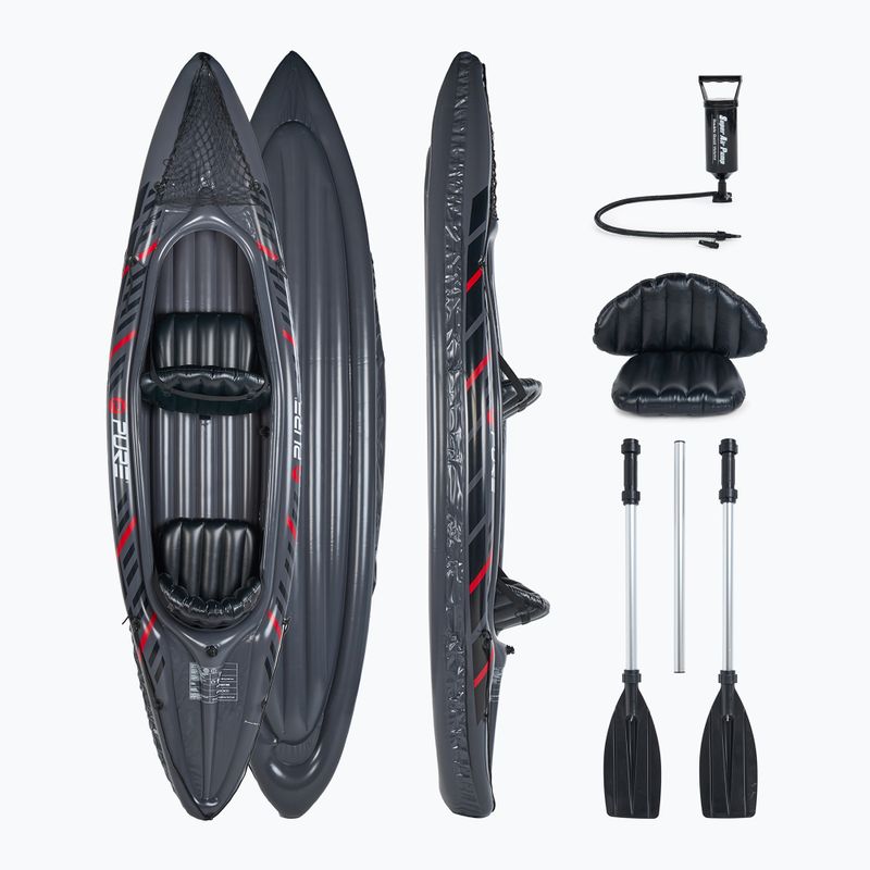 Байдарка надувна 2-місна високого тиску Pure4Fun XPRO Kayak 3.0 сіра P4F150130