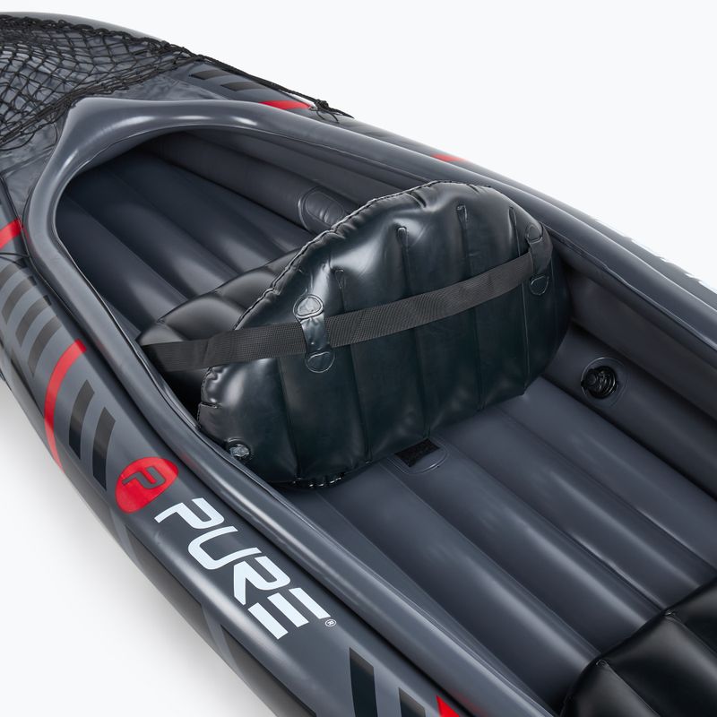 Байдарка надувна 2-місна високого тиску Pure4Fun XPRO Kayak 3.0 сіра P4F150130 8