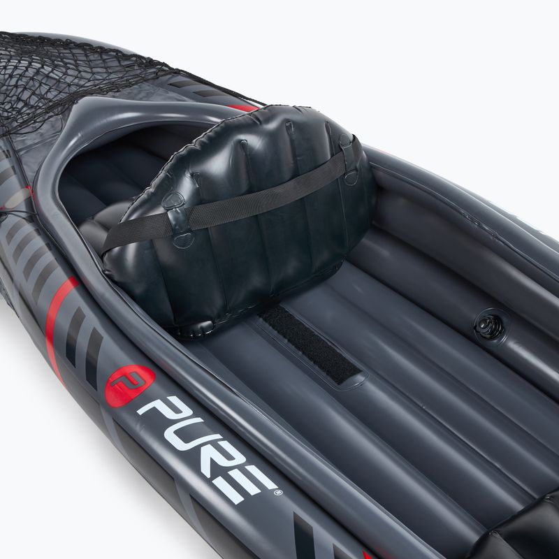 Байдарка надувна 2-місна високого тиску Pure4Fun XPRO Kayak 3.0 сіра P4F150130 9