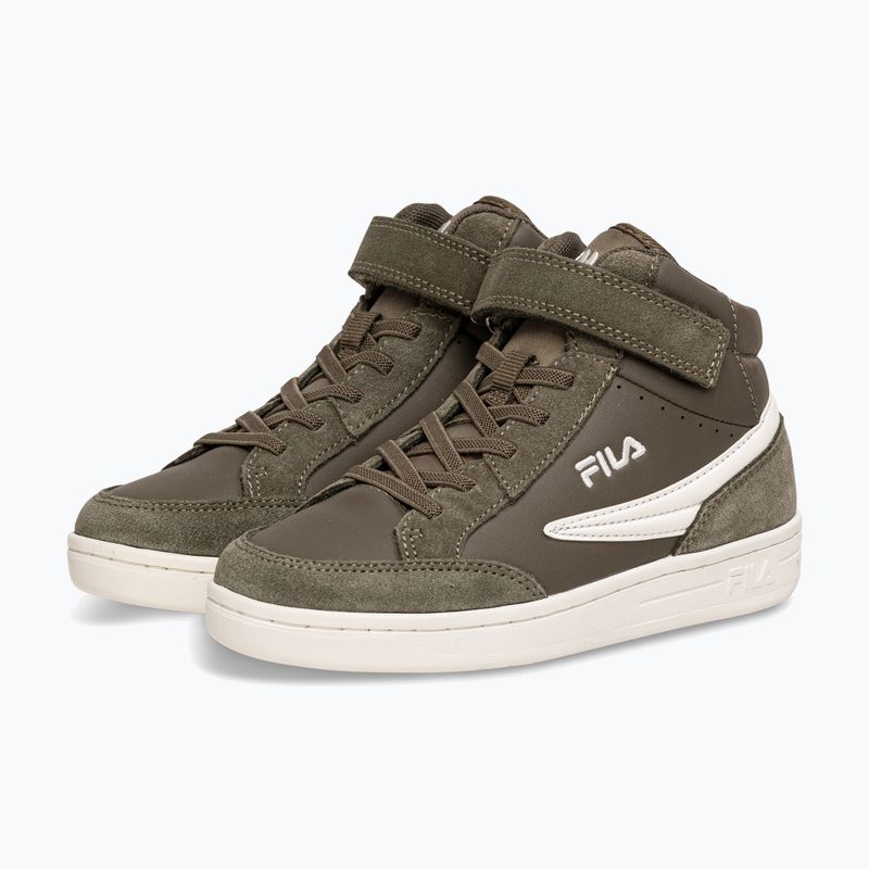 Дитячі кросівки FILA Crew Velcro Mid olive night 2