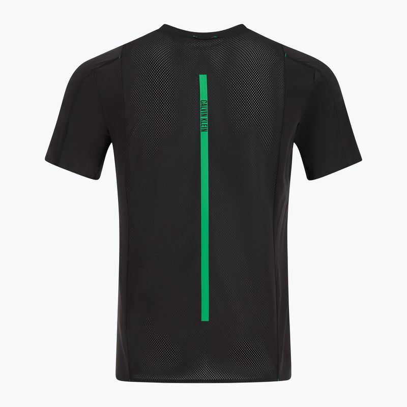 Футболка чоловіча Calvin Klein LVGMS5K188 Baselayer black/blosson green logo 2