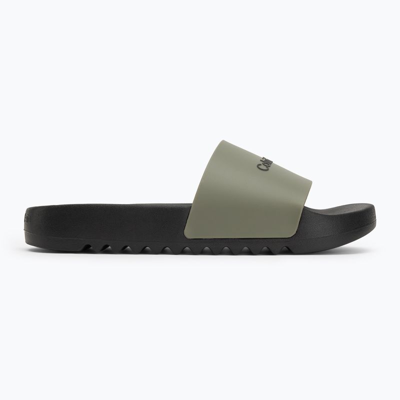 Шльопанці чоловічі Calvin Klein HM0HM01063 Chuncky Pool Slide Rub Smokey Olive/Black 2