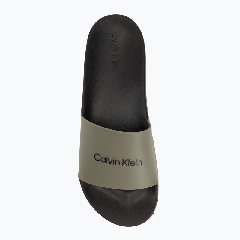 Шльопанці чоловічі Calvin Klein HM0HM01063 Chuncky Pool Slide Rub Smokey Olive/Black 5