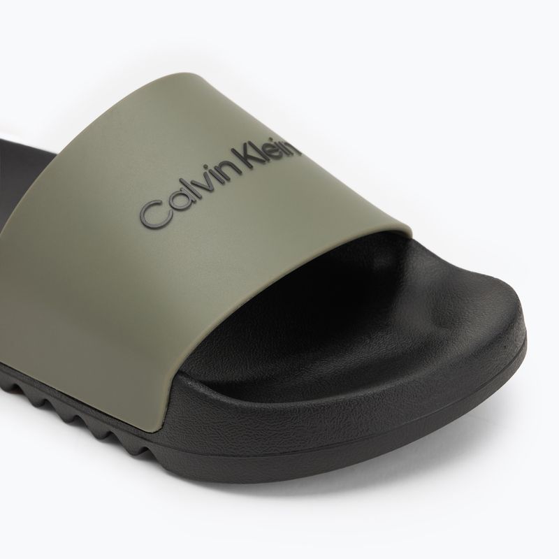 Шльопанці чоловічі Calvin Klein HM0HM01063 Chuncky Pool Slide Rub Smokey Olive/Black 7