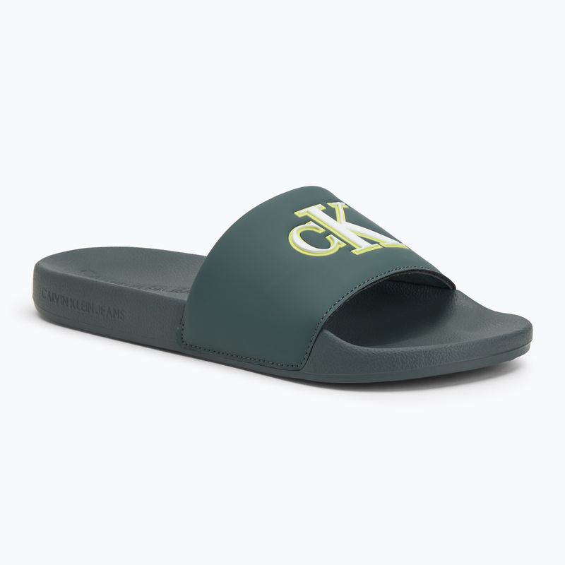 Шльопанці чоловічі Calvin Klein YM0YM01281 Jelly Mono PU Seaside Aqua/White