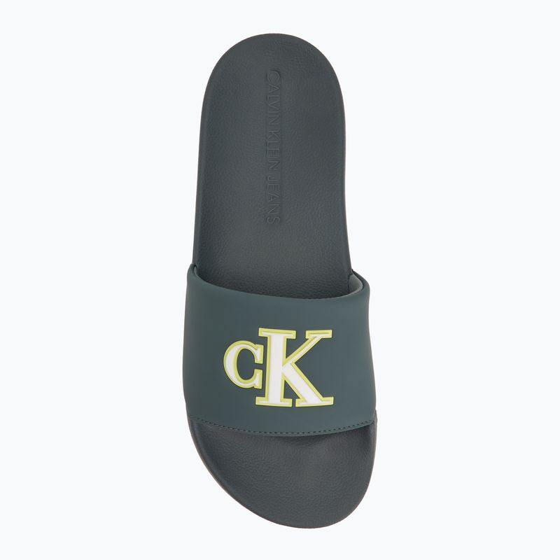 Шльопанці чоловічі Calvin Klein YM0YM01281 Jelly Mono PU Seaside Aqua/White 5