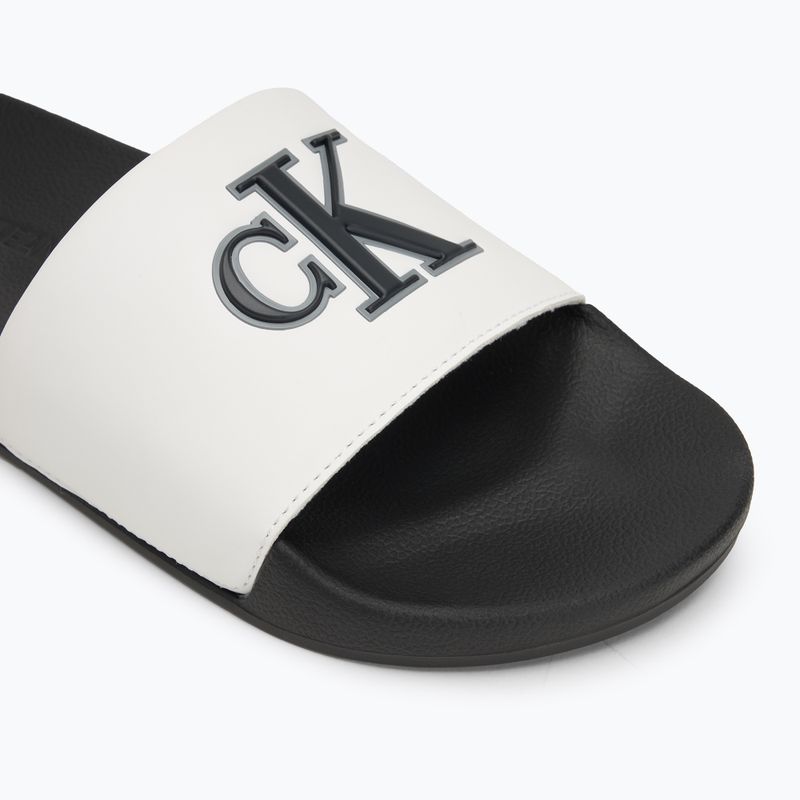 Шльопанці чоловічі Calvin Klein YM0YM01281 Jelly Mono PU Bright White/Black 7