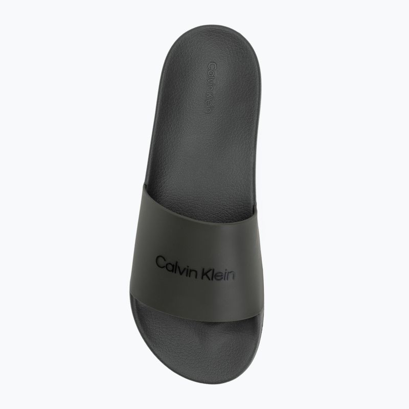 Шльопанці чоловічі Calvin Klein HM0HM00455 Pool Slide Rubber dark olive 5
