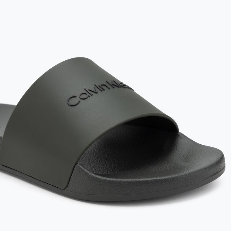 Шльопанці чоловічі Calvin Klein HM0HM00455 Pool Slide Rubber dark olive 7