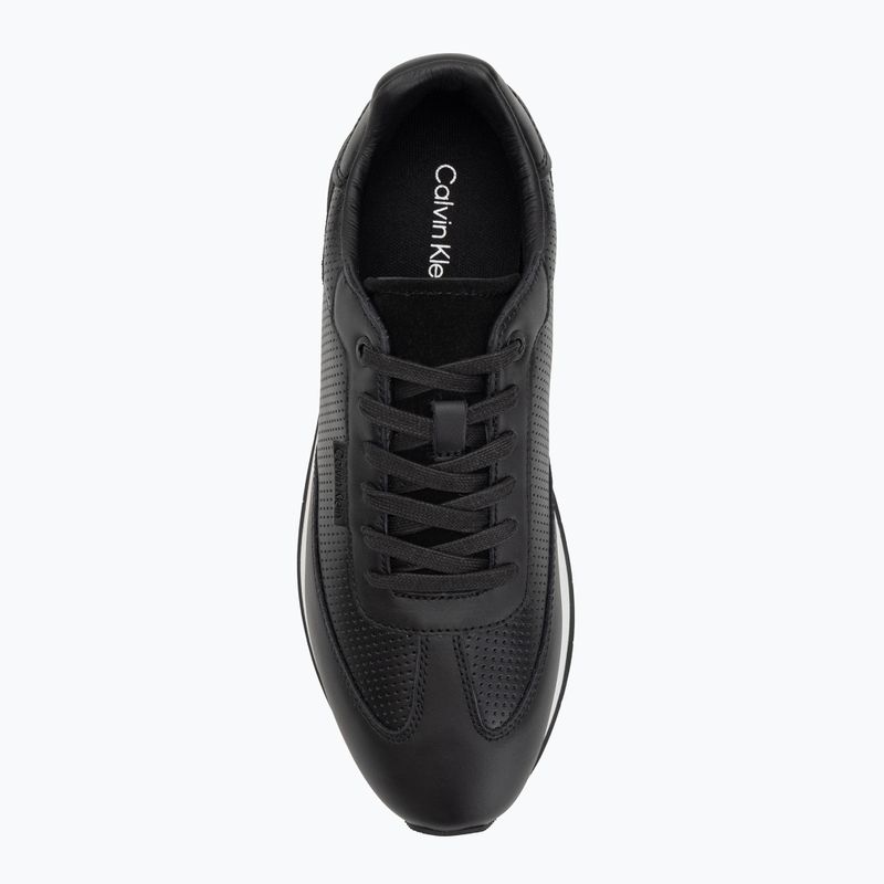 Кросівки чоловічі Calvin Klein HM0HM01871 Low Prof Runn Laceup Perf Lth Black/Bright White 5