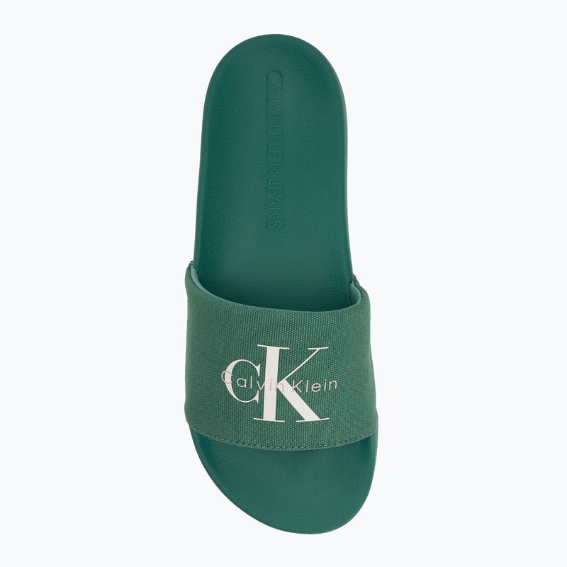 Шльопанці чоловічі Calvin Klein YM0YM01367 Monologo CV Wild Green 5