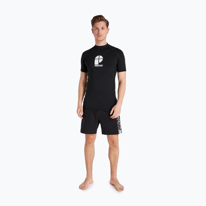Футболка для плавання чоловіча Protest Prtcater rashguard чорна P7797201 2