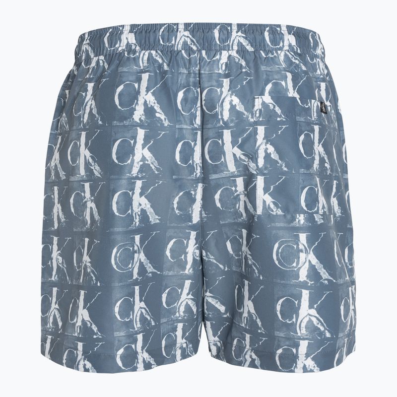 Шорти для плавання чоловічі Calvin Klein Medium Drawstring Print blue 2
