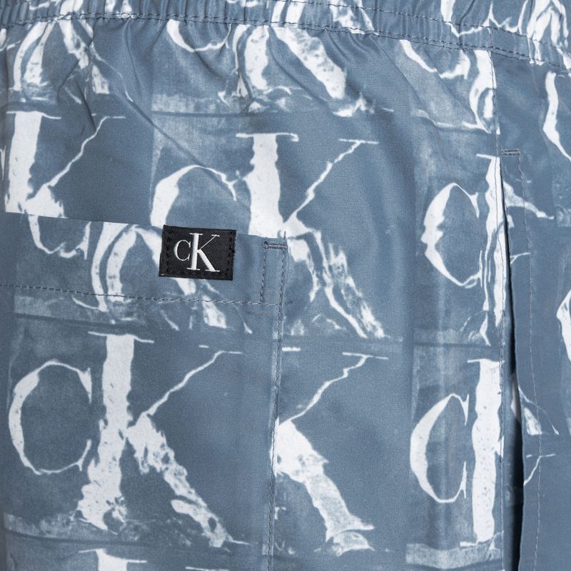 Шорти для плавання чоловічі Calvin Klein Medium Drawstring Print blue 4