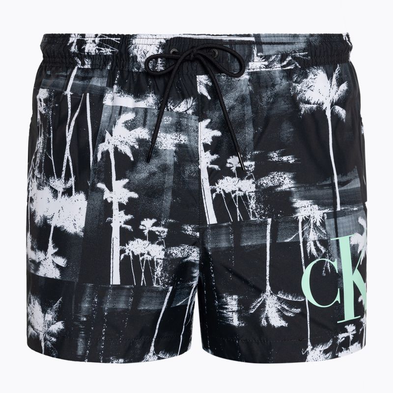 Шорти для плавання чоловічі Calvin Klein Short Drawstring-Print palm black