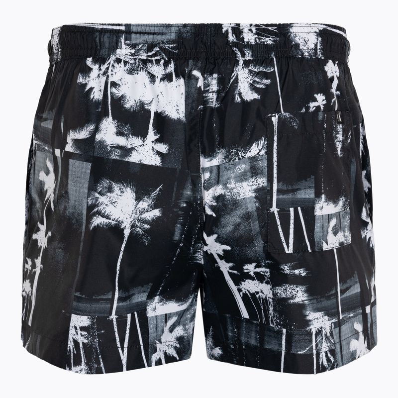 Шорти для плавання чоловічі Calvin Klein Short Drawstring-Print palm black 2